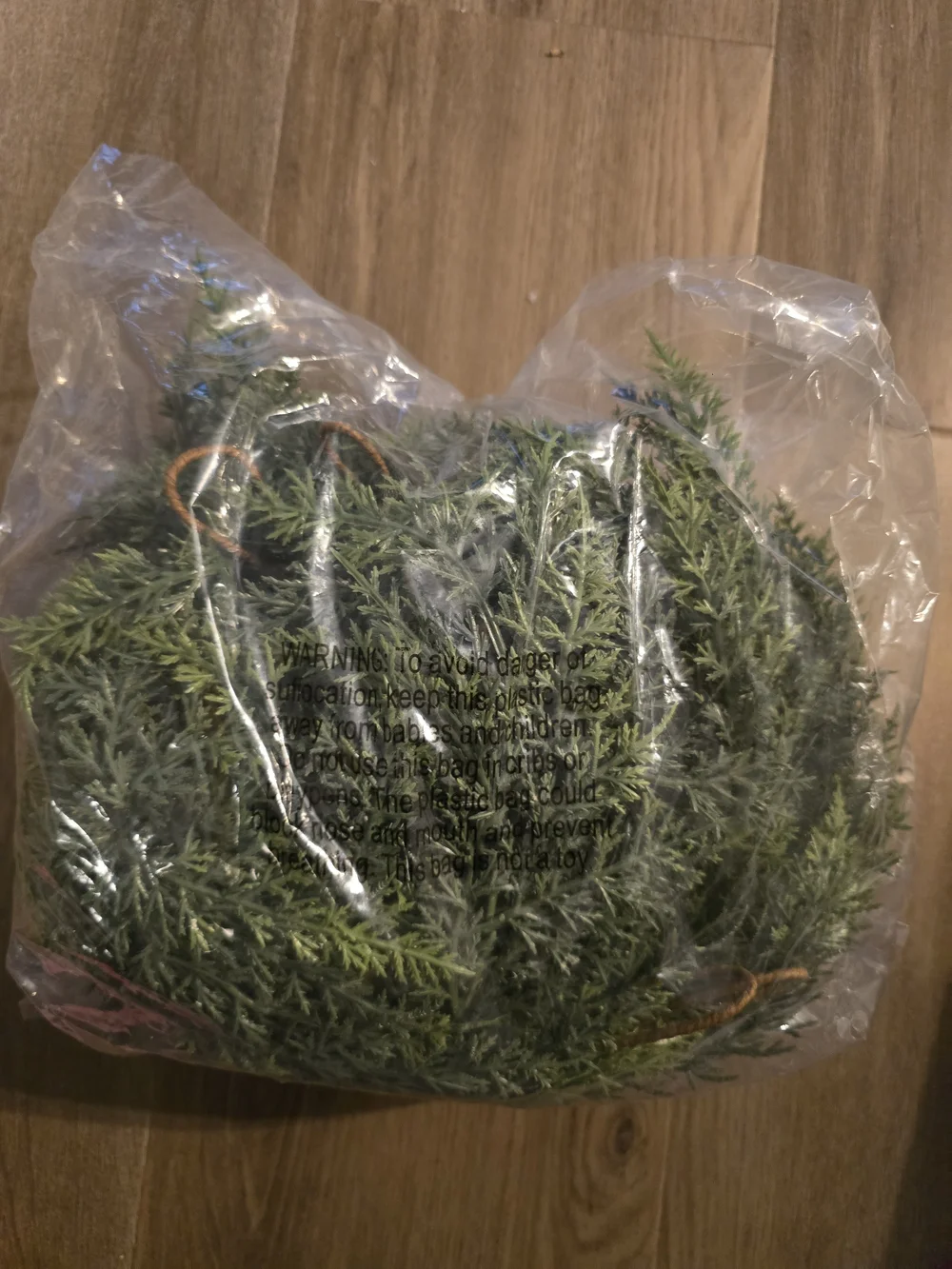 Set of Two Festive Green Cedar Garland. 6 Feet each. NEW.